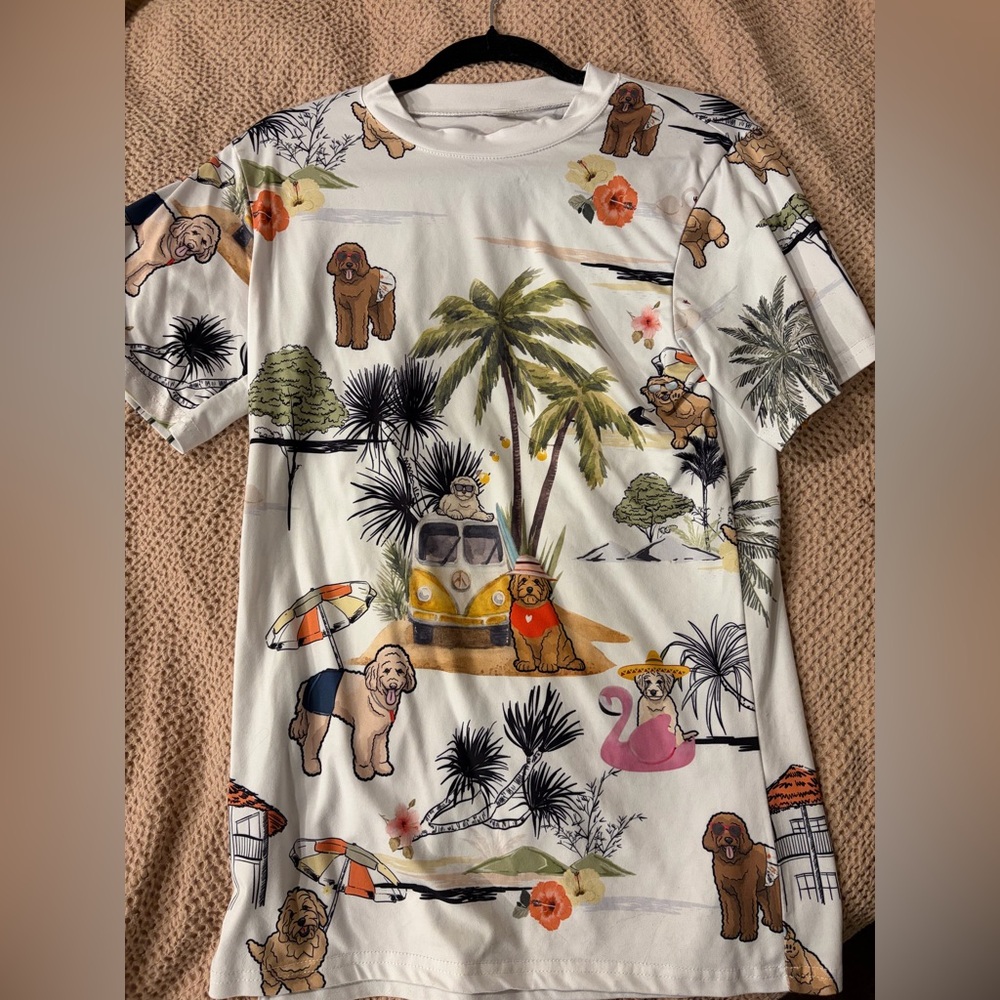 Golden Doodle Hawaiian Shirt Small